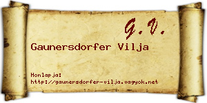 Gaunersdorfer Vilja névjegykártya